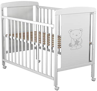 Star Ibaby Dreams Sweet - Cuna de bebé 8 posiciones. Lateral abatible. Color blanco.