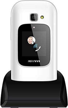 TELEFONO MOVIL INFINITON U1 con Tapa y Teclas Grandes para Mayores con Boton SOS (Blanco)