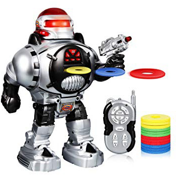 SGILE Robot Juguete Guerrero, Programación Inteligente Sensación Robots para niños, con La Tecnología de Sensores de Movimiento, Plata