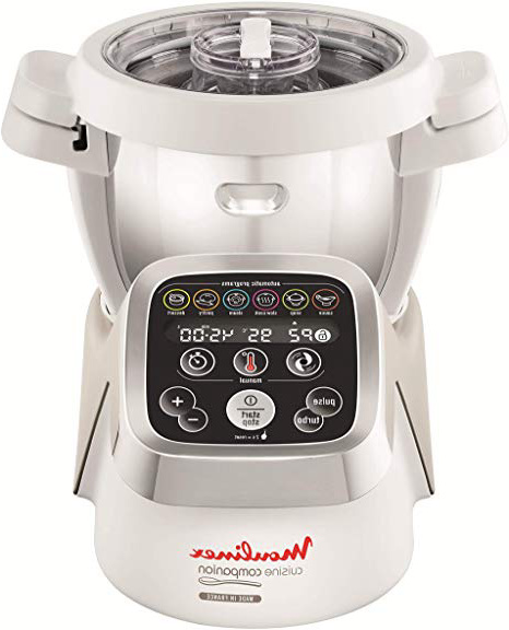 Moulinex Cuisine Companion HF802A - Robot cocina con 6 programas automáticos, 4,5 L de capacidad 6 personas, 12 velocidades y temperatura de 30º a 130º, función de mantenimiento de la calor 45 min