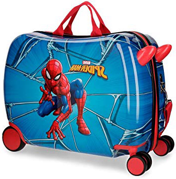 Maleta infantil con ruedas multidireccionales Spiderman Black