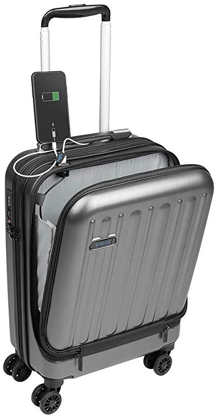 Maletas de Viaje de Cabina 55x40x20 con USB de Carga Equipaje de Mano Trolley rigida 4 Ruedas giratorias 360º candado TSA Maleta Ryanair, American tourister Sulema