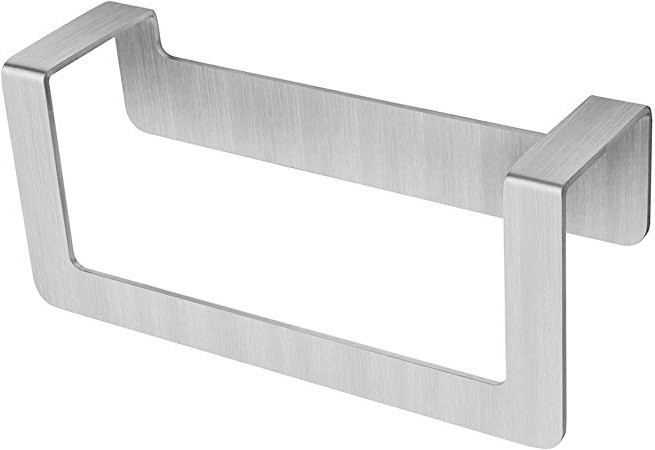 WEISSENSTEIN Toallero baño adhesivo | Porta toallas de pared sin taladro | Toallero lavabo acero inoxidable baño 22 x 7 x 10 cm