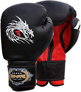 Farabi Sports - Guantes de boxeo (piel), diseño de dragón