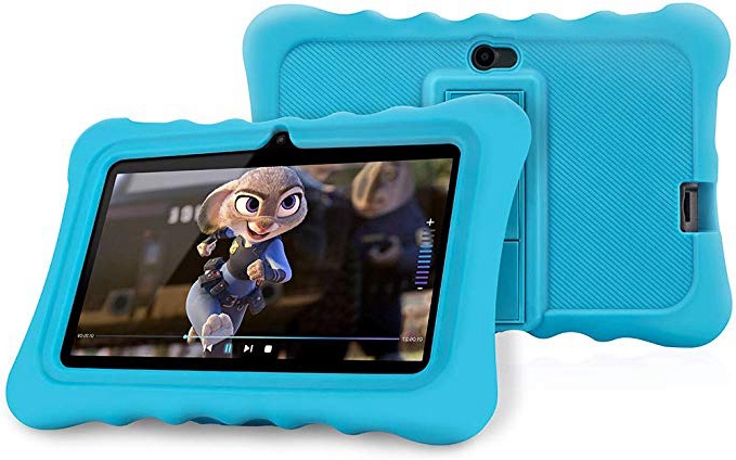 Ainol Q88-(tablet para niños con wifi de 7 pulgadas,Tablet infantil de Android 7.1, regalo para niños,Quad Core 1GB+8GB,Soporta Tarjeta TF 64GB,doble cámara,juegos educativos) Azul