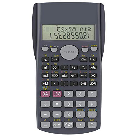 Helect H-1002- Calculadora Científica, 2 Líneas Muestran, Gris