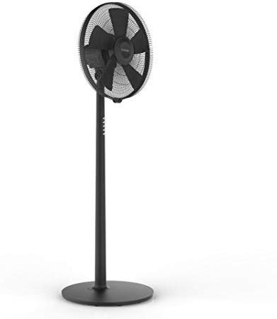 Cecotec ForceSilence 550 Smart Ventilador convertible 2 en 1, 40 cm/16”, 5 aspas, 55 W, 3 velocidades, Mando a Distancia, Oscilante, Regulable, Silencioso y Potente, Motor de Cobre, Color Negro,