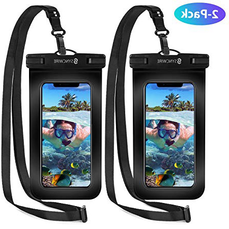 Syncwire Funda Impermeable Universal, 2 Unidades Bolsa para móvil estanca a Prueba de Agua IPX8 para iPhone XS MAX XR XS X 8 7 6 Plus se 5s, Xiaomi Redmi Note 7 Pro, Galaxy S10+ S9 S8, Huawei P30 Pro