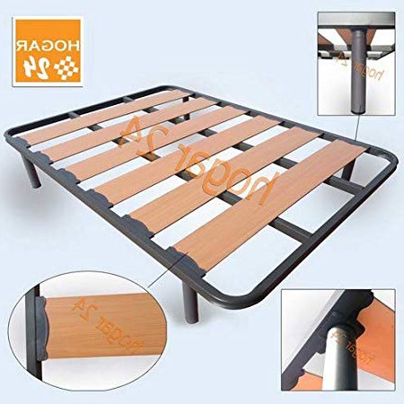 HOGAR 24 Somieres Lama Ancha Reforzada con Tacos Anti-Ruido cilíndricas, Tubo 40x30. Fabricación Nacional-90x180cm-PATAS 26CM, Acero, 90x180 cm-Patas 26 cm