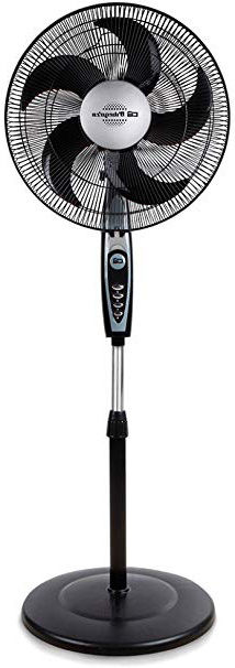 Orbegozo SF 0149 - Ventilador de pie con 5 aspas, 3 velocidades, 60 W de potencia, 40 cm de diámetro y diseño en color gris y negro