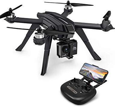 Potensic Drone GPS con cámara 2K HD FPV Video en Vivo, 5G WiFi Regreso a casa, RC Quadcopter para Adultos Profesionales, Motor sin escobillas, Sígueme, Compatible con cámara Deportiva, D85