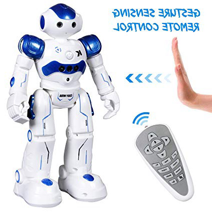 SGILE Recargable Robot Juguete, Programación Inteligente Sensación Robots para Niños, Bailando Cantando Caminando Regalo para Niños, Azul