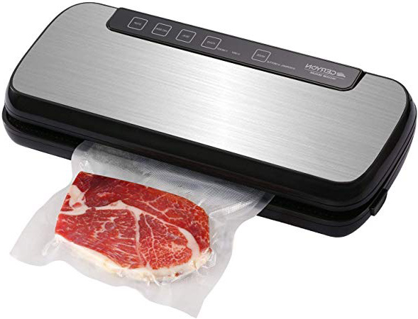 GERYON Máquina de Envasado al Vacío, Comida se Mantiene Fresco con hasta 8 Veces Más, Acabado en Acero Inoxidabl, Incluye Rollo envasado al vacio Profesionales Gratis