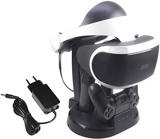 AmazonBasics - Estación de carga y expositor para PlayStation VR, Negro (Para CECH-ZCM1x series PS Move Motion Controller )