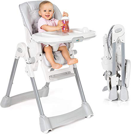 
                
                    
                    
                

                
                    
                    
                        Fillikid Baby Trona - Silla alta de bebé, asiento reclinable, cojin acolchado, cinturón, mesa con bandeja extraíble - altura ajustable y plegable - Gris Blanco
                    
                

                
                    
                    
                
            