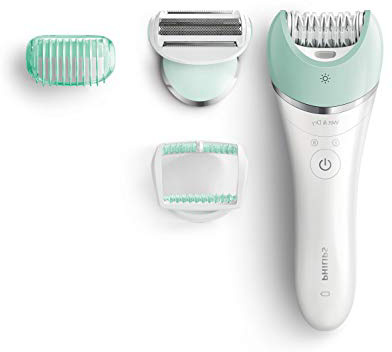 
                
                    
                    
                

                
                    
                    
                        Philips Satinelle Advanced BRE620/00 - Depiladora Wet & Dry para mujer inalámbrica, 3 accesorios, verde y blanco
                    
                

                
                    
                    
                
            