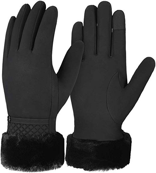 VBIGER Guantes de Invierno para Mujeres Guantes Cálidos Engrosados de Pantalla Táctil para Clima Frío Guantes Deportivos Casuales
