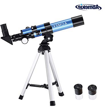 Aomekie Telescopio Astronomico Telescopio Niños con Trípode Adaptador para Teléfono Filtro de Luna y Lente 3X Barlow (F40040MM)