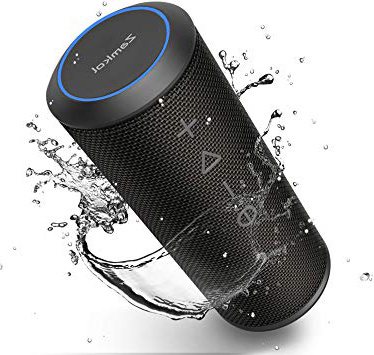 Altavoz Bluetooth, Zamkol Altavoz Inalámbrico Portátil, 24W 360° Sonido Estéreo con Doble Driver, TWS Funcion con Micrófono y Manos Libres, IPX 6 Impermeable Para Playa, Ducha, Viajes