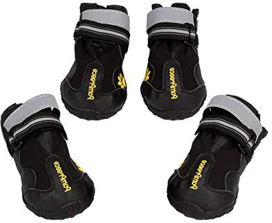Kingwo - Botas protectoras para perro, transpirables, impermeables y antideslizantes, para perros de tamaño mediano a grande