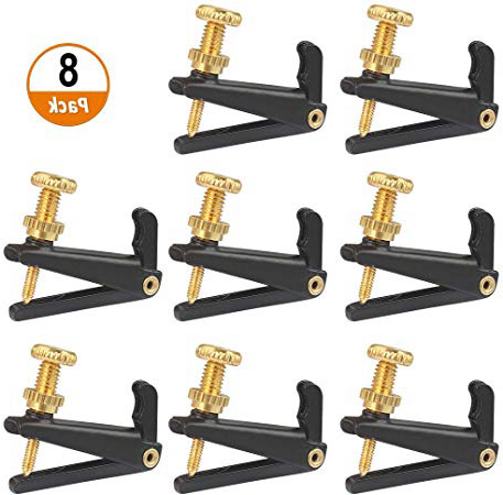 Violin Afinador Fino 8 piezas Ajustador de Afinadores de Violín para 3/4-4/4 Violín,Negro
