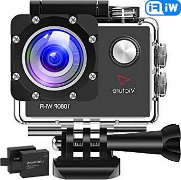 Victure Camara Deportiva Acuatica WiFi Camara de Accion Full HD 1080P 12MP Sumergible Agua hasta 30m con Pantalla LCD de 2-Pulgadas 170 Gran Angular y Accesorios Ideal para Buceo Ciclismo Surf