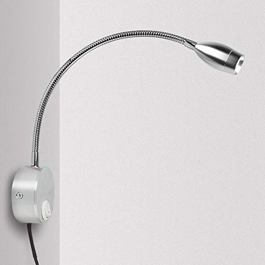 Luz de lectura para libros en la cama, luz de lectura de cabecera Lámpara de lectura de cama LED minimalista Cabecero Pared de montaje en superficie (3W, blanco cálido)