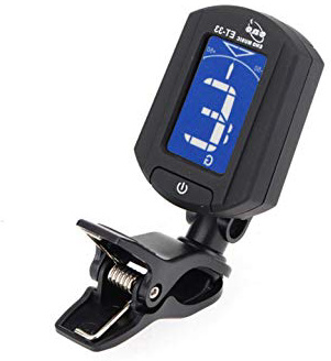 Afinador Metrónomo ENO ET-33 Digital Clip Mini LCD para Guitarra Violin Negro