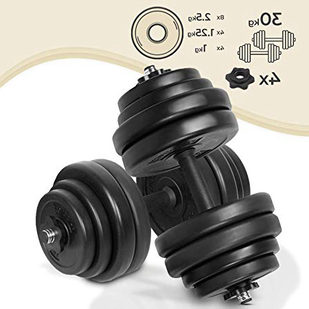 Physionics® 325325 - Juego de Pesas Cortas para Adultos, Negro, 50 x 30 x 30 cm