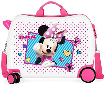 Maleta infantil 2 ruedas multidireccionales Minnie Joy