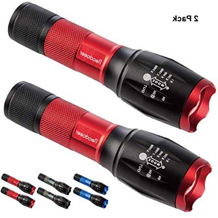 Readaeer Linterna LED , con 5 Modos, un Mejor precio para 2 Linterna calidad--color rojo