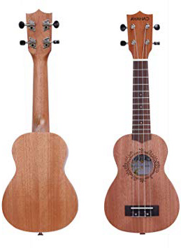 Ukelele Soprano CAHAYA, Ukelele de 21 Pulgadas con 4 Cuerdas de Nailon AQUILA importadas de Italia, incluye Bolsa de Transporte, Afinador Digital y Correa para Principiantes