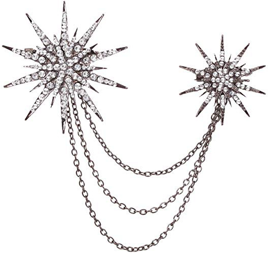 YAZILIND Ofertas en Joyas Vintage Flor luz Negro aleación cristalina Broches y Alfileres gótico para Idea Regalo de Las Mujeres