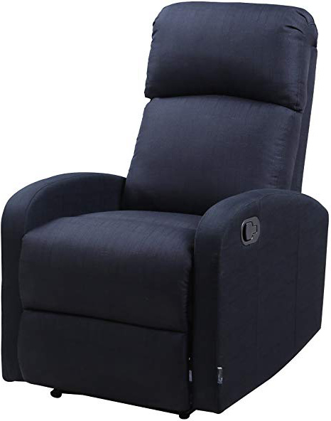Astan Hogar Confort Sillón Relax con Reclinación Manual, Tapizado en Tela. Modelo Premium Plus AH-AR30610NG, Negro, Compacto