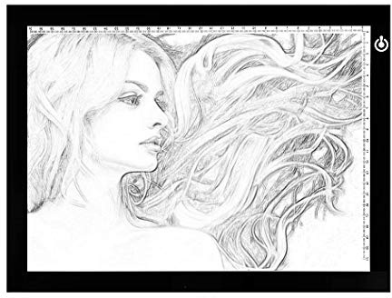 Mesa de Luz de Dibujo, LED A4 Tableta de Luz, Tablero de Trazado Brillo Ajustable, Light Pad para Artistas, Animación, Bocetos, Diseño, X-Ray