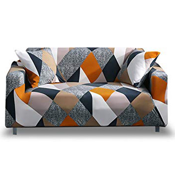 HOTNIU Funda Elástica de Sofá Funda Estampada para sofá Antideslizante Protector Cubierta de Muebles (Tres Plazas, Modelo_MF)