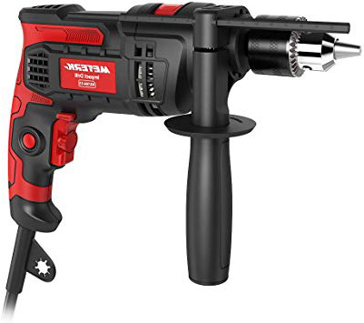 Taladro eléctrico,Meterk 850W Taladro Percutor de 13 mm 3000 rpm Velocidad variable 360 ° Perilla reversible de ajuste de velocidad para taladrar acero Albañilería Hormigón Madera
