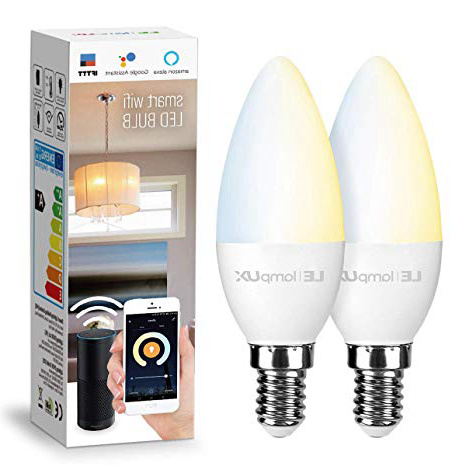 LE LampUX Bombilla WiFi E14, Bombilla Inteligente funciona con Alexa y Google Home, Tunable Blanco Cálido a Frío, Regulable No Requiere Hub,Paquete de 2(380lm, 4,5W = 40W, 2700K-6500K, 4,5 W = 40 W)