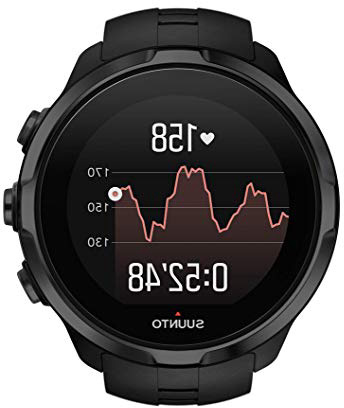 Suunto Spartan Sport Wrist HR - Reloj GPS Multideporte, sumergible hasta 100m, pulsómetro de muñeca, pantalla táctil de color, Negro, Talla única