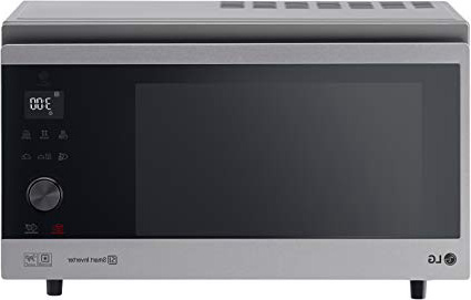 LG MJ3965ACS - Horno Microondas con Grill Smart Inverter, Microondas 1100 W, Grill 950 W, Convección 1850 W, 39 litros de capacidad, Color Negro y Acero