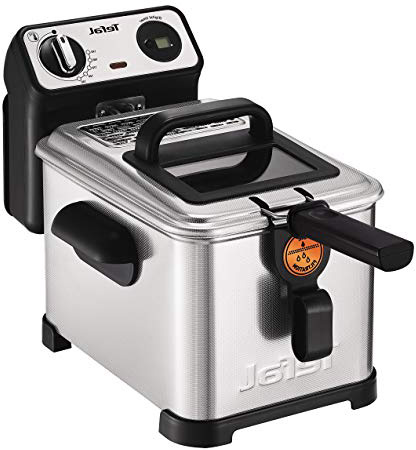 Tefal Filtra FR511170 - Pro Premium, Freidora Semiprofesional, 3 Litros de Capacidad, Temporizador Digital, Desmontable y Compatible con Lavavajillas, 2400 W, Acero Inoxidable, Gris