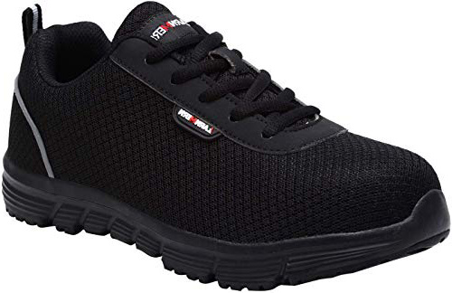 Zapatillas de Seguridad Mujer, LM-8038 SRC Zapatos de Trabajo con Punta de Acero Ultra Liviano Suave y cómodo Transpirable Antideslizante