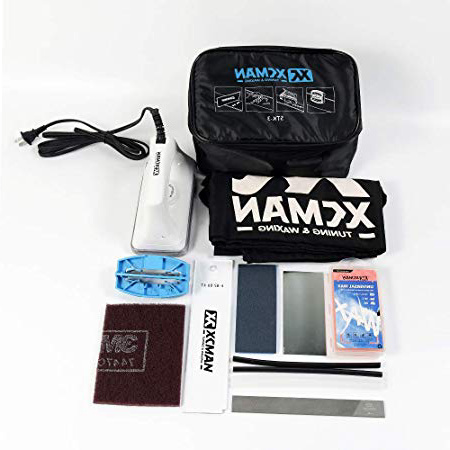 XCMAN - Kit Completo de Ajuste y Encerado para Tabla de esquí y Snowboard con Plancha de Encerado, Cera, afinador de Bordes