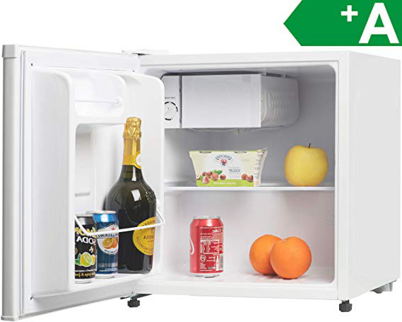 Melchioni ARTIC47LT Mini frigorífico con congelador, Minibar Pequeño, 47 litros, Temperatura ajustable, Mini nevera electrica, Portatil, Silenciosa