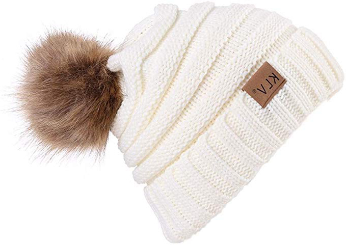 SHOBDW Hombres Mujeres Holgados Crochet cálido Invierno Lana de Punto Esqui Beanie cráneo Slouchy Gorras Sombrero