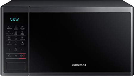 Samsung MG23J5133AG/EC - Microondas con grill, 800W/1100W, 23 litros, interior Cerámica Enamel, color negro grafito