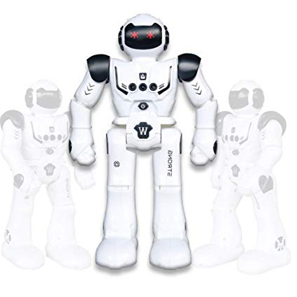 Vindany Inteligente RC Robot Juguete Control Remoto Gesto Robot Kit con programación Intelectual, Cantando y Bailando Robots Recargables multifuncionales para niños (Negro)