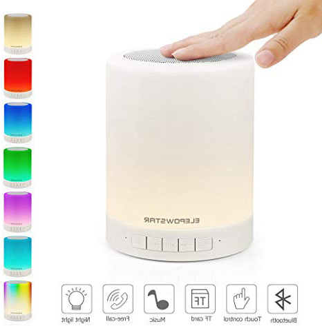 
                
                    
                    
                

                
                    
                    
                        Lámpara de Noche LED, ELEPOWSTAR Luz de Noche con Altavoz Bluetooth, Brillo Ajustable y Cambiar 7 Colores, Lámpara de Mesa Noche con Control Táctil, Soporte para Bluetooth, Reproductor de MP3
                    
                

                
                    
                    
                
            