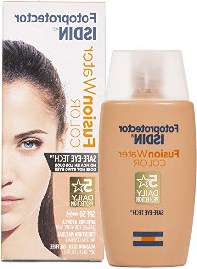 Fotoprotector ISDIN Fusion Water Color SPF 50 | Protector solar facial uso diario | Textura ultraligera| 50ml