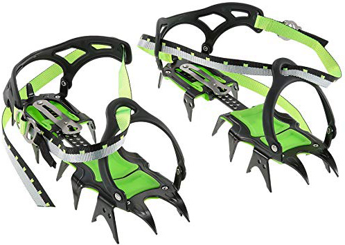 Docooler 14 Puntos Pinzas Dentadas Crampones Escalada en Hielo de Acero al Manganeso Crampón Dispositivo de Tracción